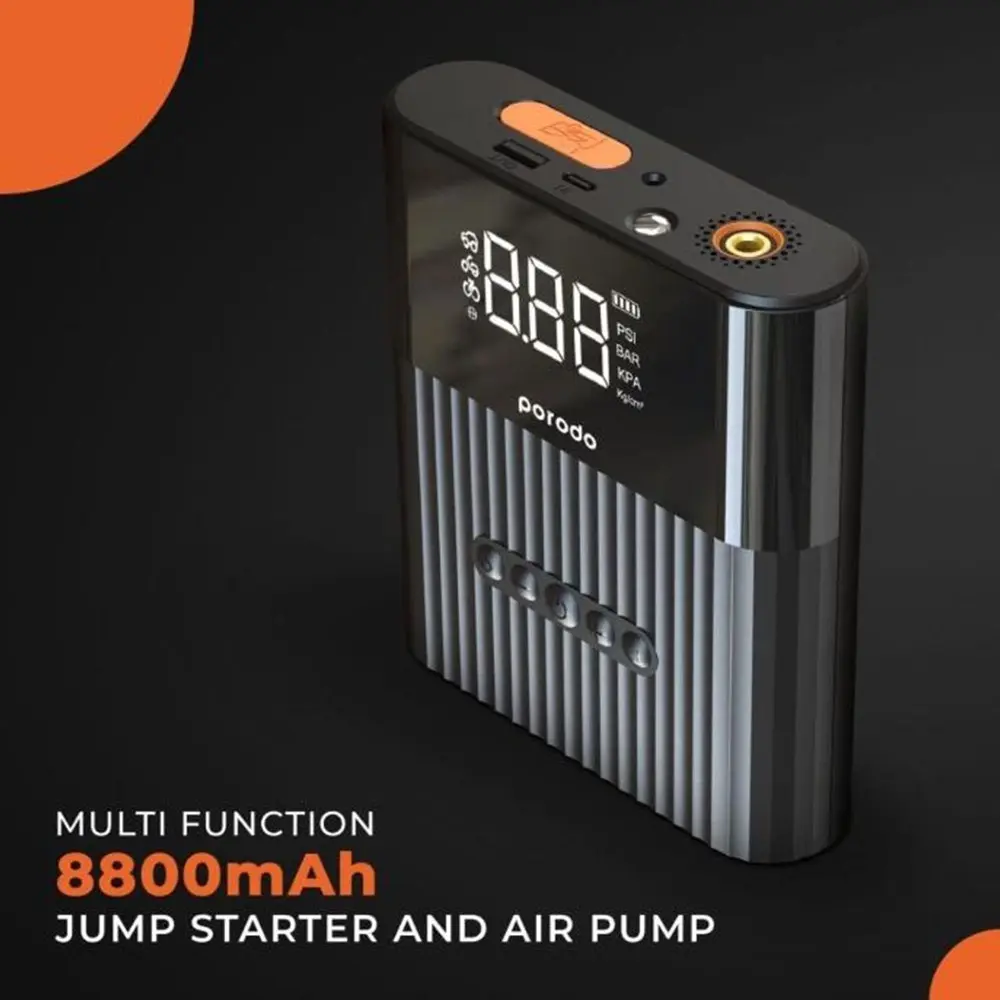 Multi Functional Jump Starter with Air Pump 8800mAh - Black Multi Functional Jump Starter with Air Pump 8800mAh 7